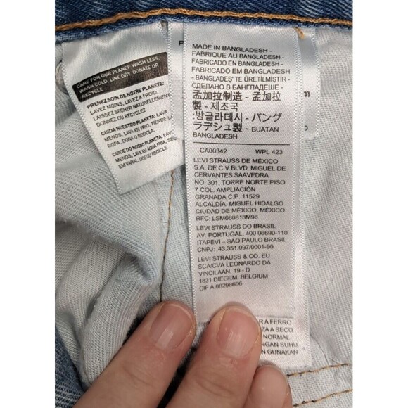 Levi's Strauss 505 Jeans Mens Sz 40x32 Straight Leg Denim Blue Regular Fit - Picture 8 of 16